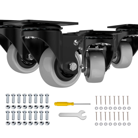 Caster Wheels 3-Inch Color Gray for Smooth and Versatile Mobility