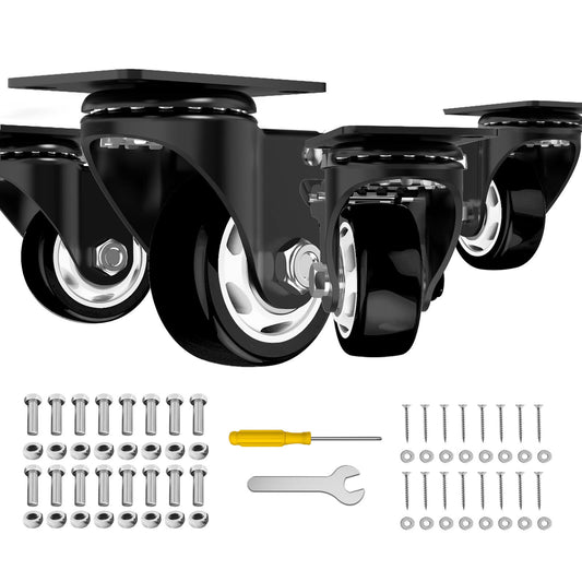 Caster Wheels 3-Inch Color Black for Smooth and Versatile Mobility